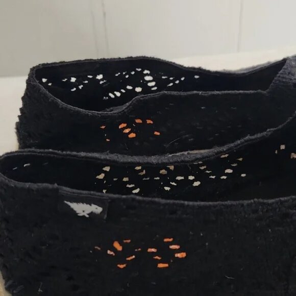 Rocket Dog black crochet mesh espadrilles/flats/sandals size 8 - Picture 3 of 8